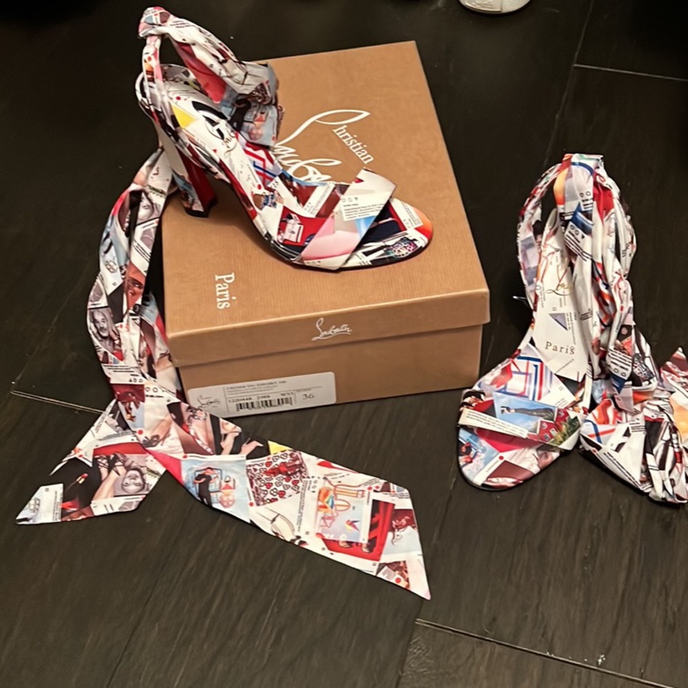 Christian Louboutin Crosse Du Desert Heels 36 Eur 5.5 6 US